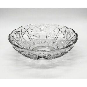 Vintage EAPG Clear Glass Bowl 9" in dia. x 3"